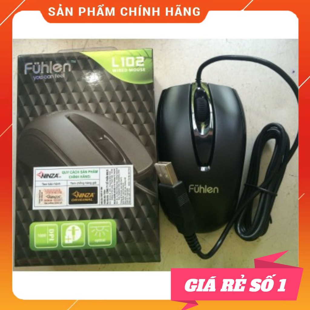 Bộ bàn phím chuột Fulhen L411 L102 NINZA Cam kết chính hãng mới 100% bảo hành 24 tháng lỗi 1 đổi 1 - ARIGATO-L102H