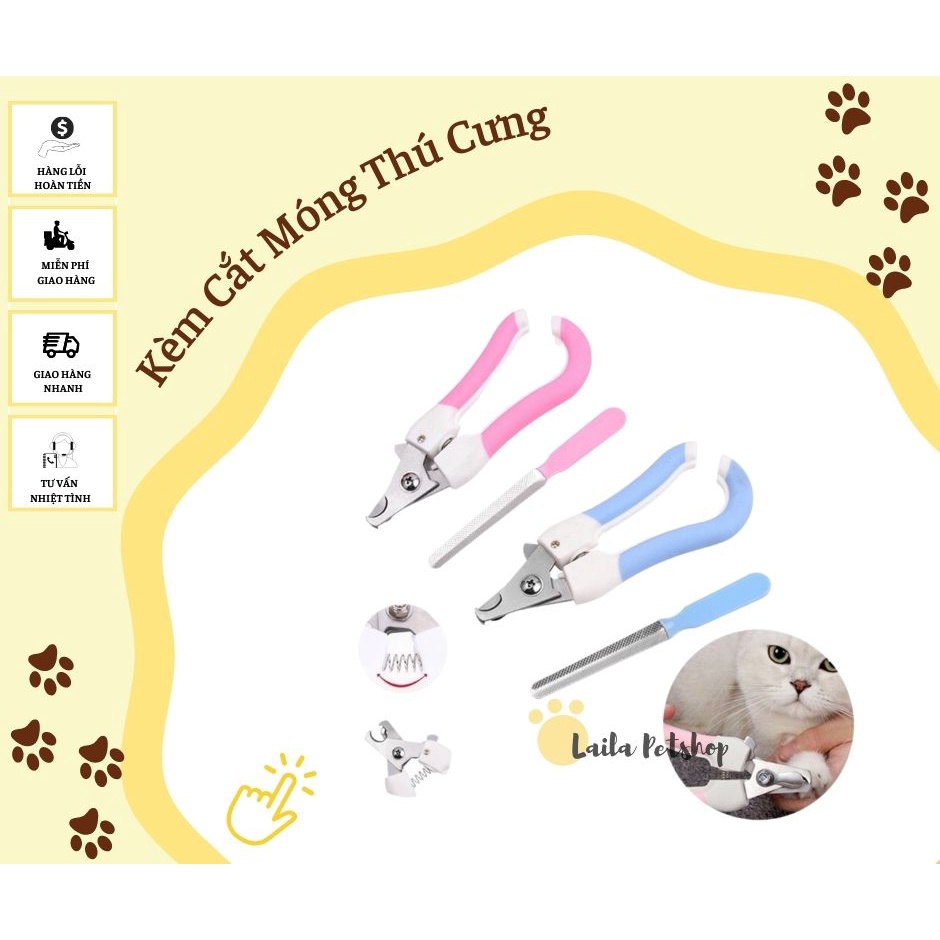 Combo Kèm Cắt Dũa Móng Chó Mèo 2 Size - Laila Petshop