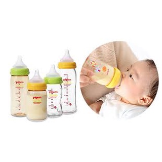 Bình sữa Pigeon nội địa Nhật (bình thần thánh) 160ml/240ml - ĐẢM BẢO CHÍNH HÃNG