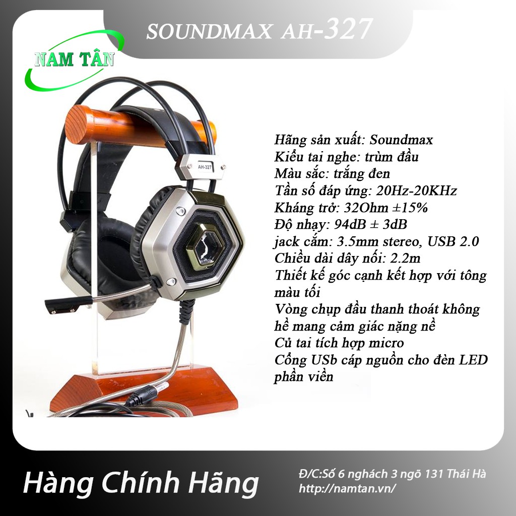 Tai nghe SoundMax AH327(Hàng chính hãng)