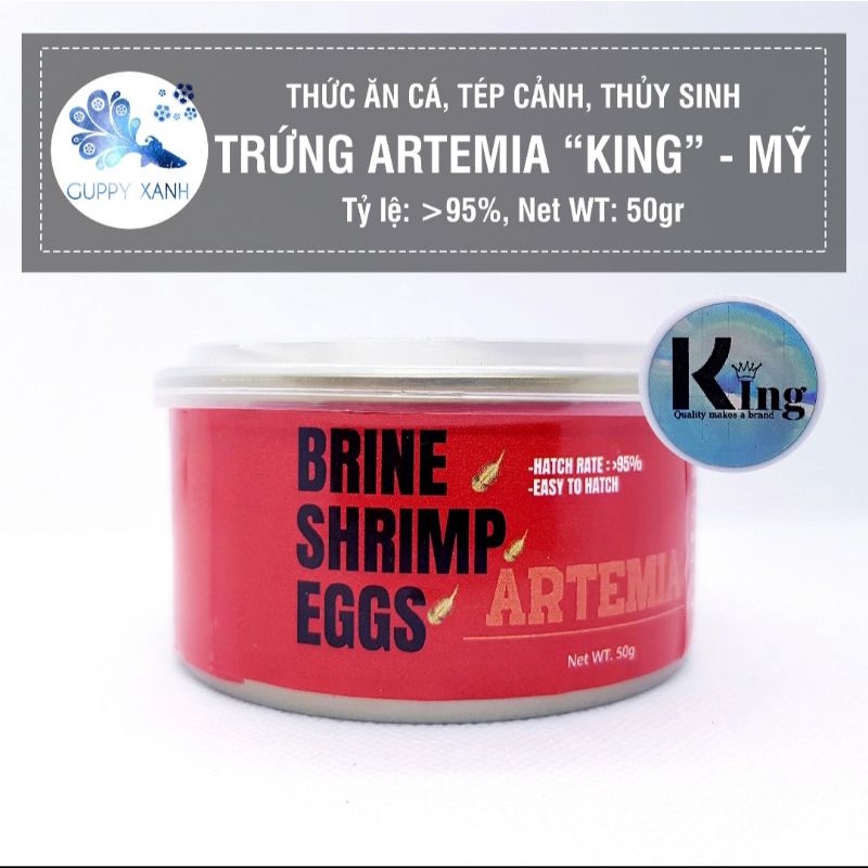 Trứng Artemia KING - Hàng Loại 1 Xuất Khẩu
