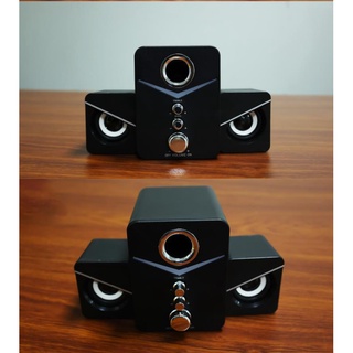 Loa máy tính MC D221 Super Bass cực khoẻ, âm thanh vòm 9D, có núm xoay điều chỉnh âm thanh, jack 3.5mm