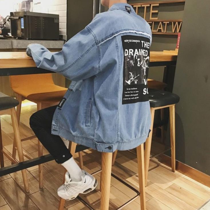 Áo Khoác Jeans, Áo Jackets Jeans Đôi Tay Khóa Unisex Cho Cả Nam Và Nữ Vải Jeans Xuất Dày Dặn MB
