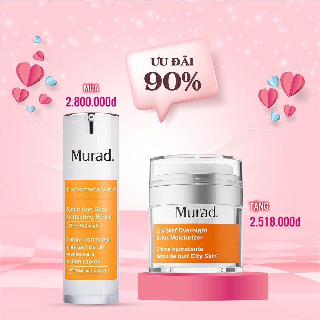 [KHUYẾN MÃI] Mua Murad rapid age spot correcting serum TẶNG Murad city skin overnight detox moisturizer