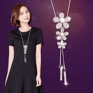 Combo 5 dây chuyền nữ dáng dài pha lê cao cấp
