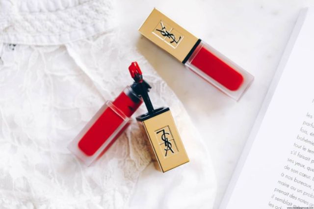 Son kem lì YSL 101 màu đỏ cam