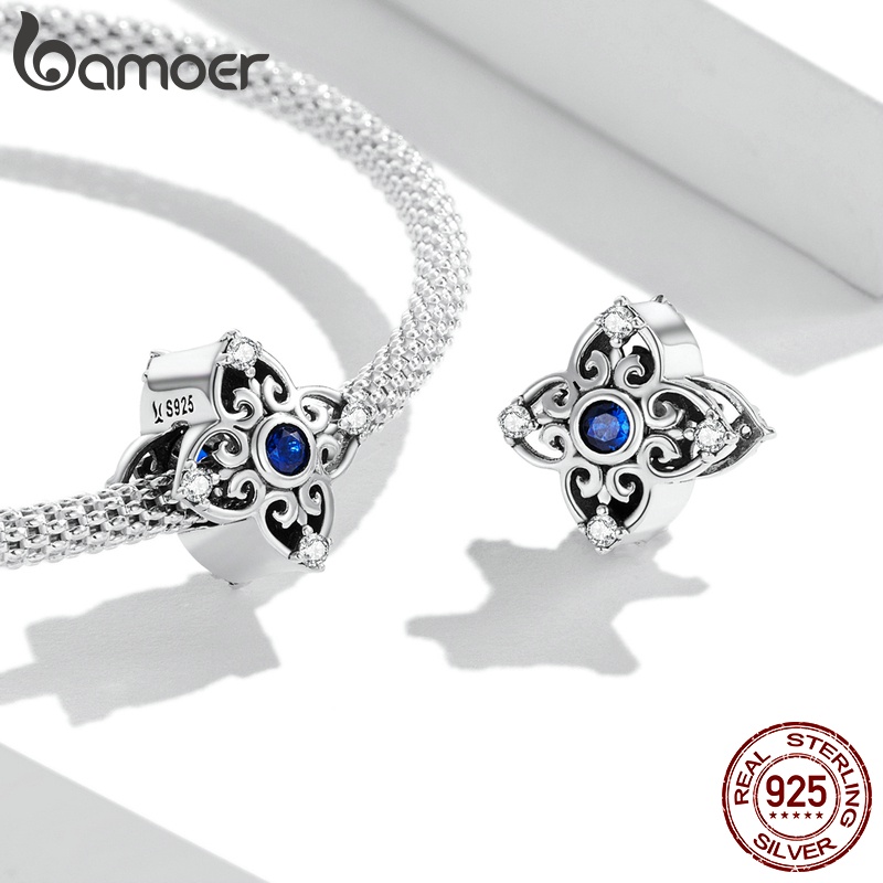 Hạt phụ kiện BAMOER SCC2151 bạc 925 4 phong cách cổ điển dùng làm trang sức diy