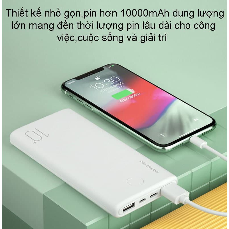 Sạc dự phòng chính hãng DKB 10000mah bảo hành chính hãng 6 tháng lỗi 1 đổi 1 3 màu