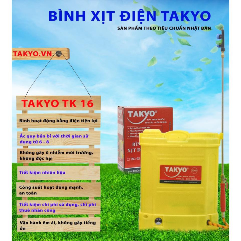 Bình xịt điện 16 lít takyo tk 16