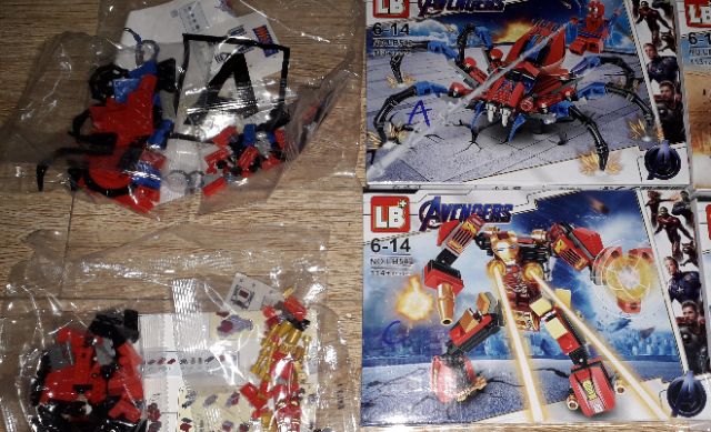 Lắp ráp 1 hộp LegoAdVengem Siêu Anh hùng LB542 có nhiều chi tiết bằng nhựa ABS