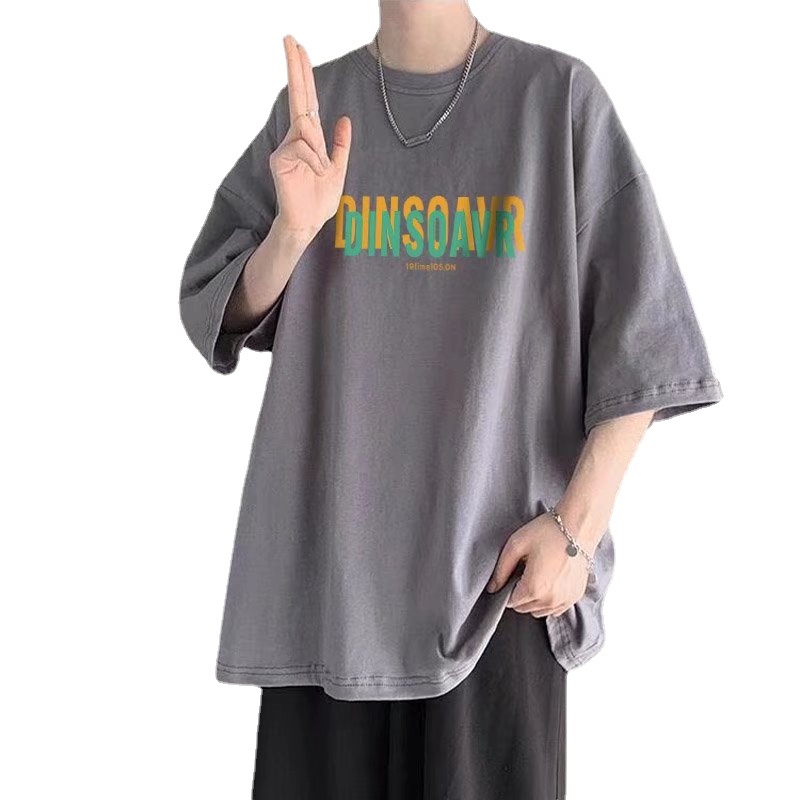 Áo Thun Dáng Rộng Tay Ngắn In Chữ M-8XL Thời Trang Hàn Quốc Cho Nam