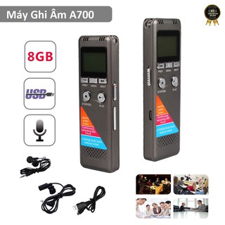 Máy ghi âm chuyên dụng màn hình lcd cao cấp a700 8gb