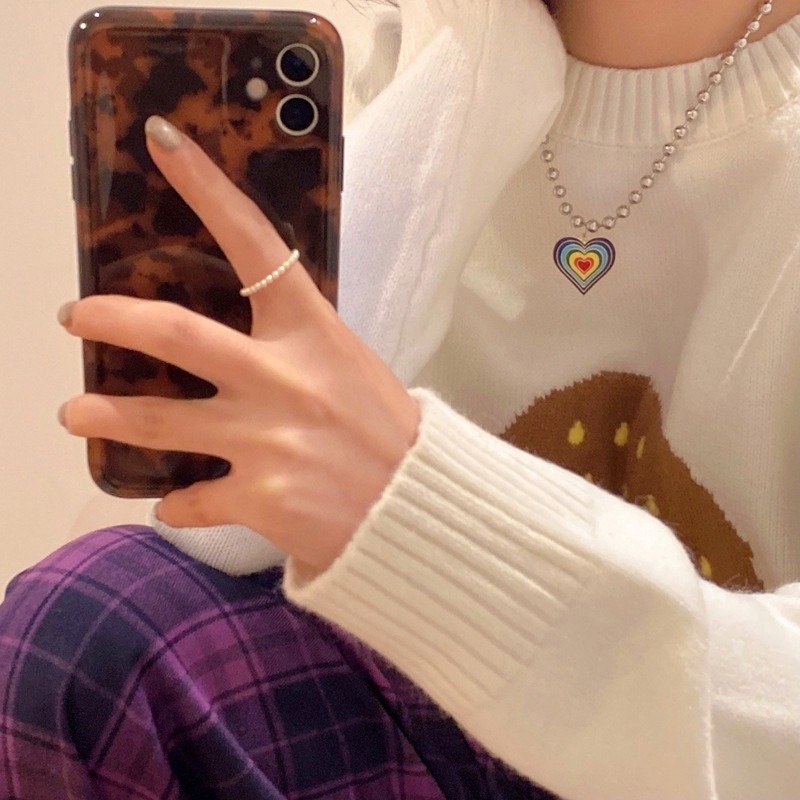 ✨✨Vòng cổ Hợp Kim Mặt Hình Trái Tim Nhiều Màu Thời Trang Cho Nữ