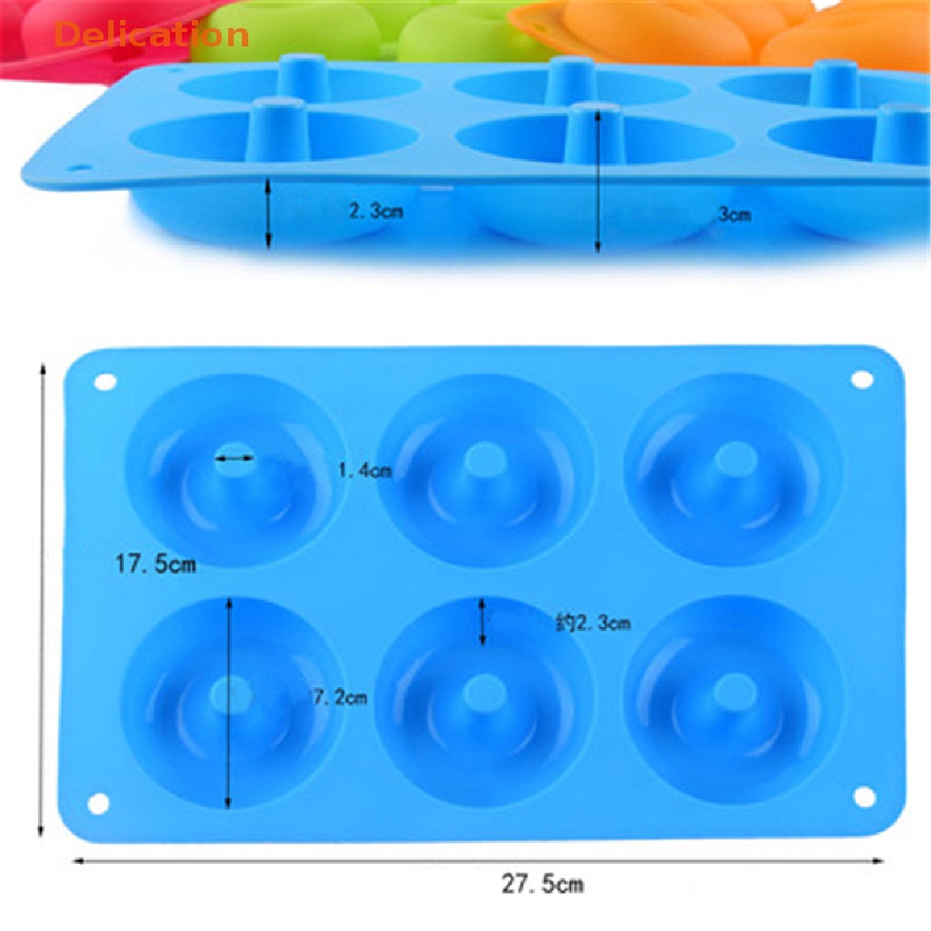Khuôn Làm Bánh Donut 6 Ngăn Bằng Silicone DIY