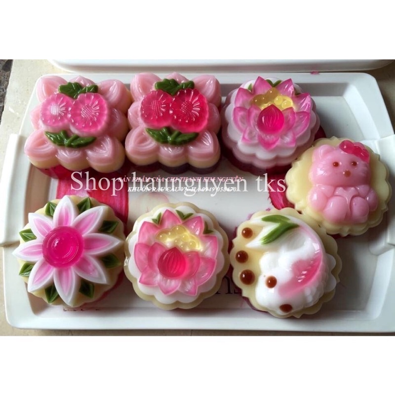 Khuôn trung thu rau câu Vĩnh Trường 250g  dùng làm bánh trung thu, nhấn xôi, cơm