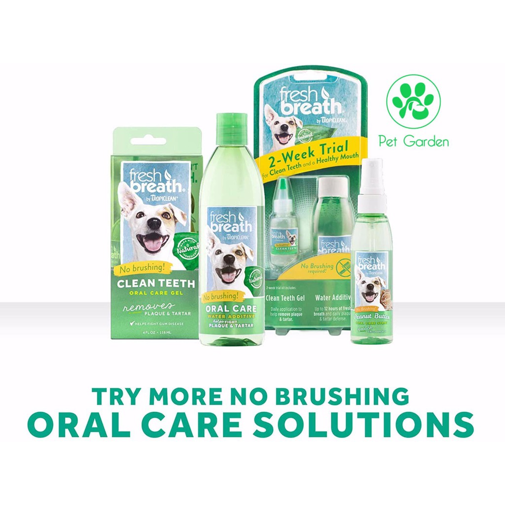 GEL CHỐNG MẢNG BÁM CAO RĂNG / MÙI HÔI MIỆNG CHO CÚN TropiClean Fresh Breath Clean Teeth Oral Care Gel