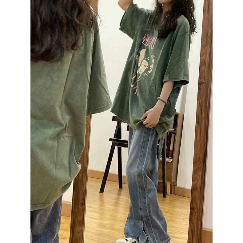 Quần Jeans Nữ Lưng Cao Ống Rộng Xẻ Tà Thời Trang Mùa Hè Mới