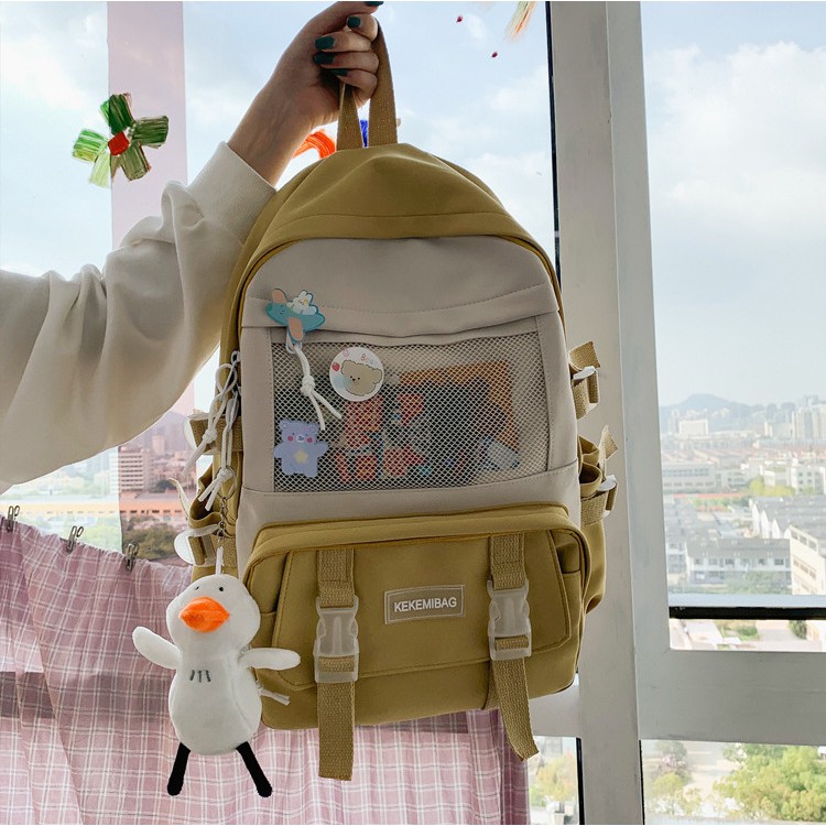 Balo Đi Học Nữ Cao Cấp Ulzzang Kekemi Bag Thời Trang 4 Màu