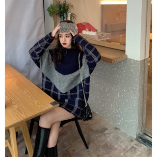 Áo Len Lông Cừu Phối Caro