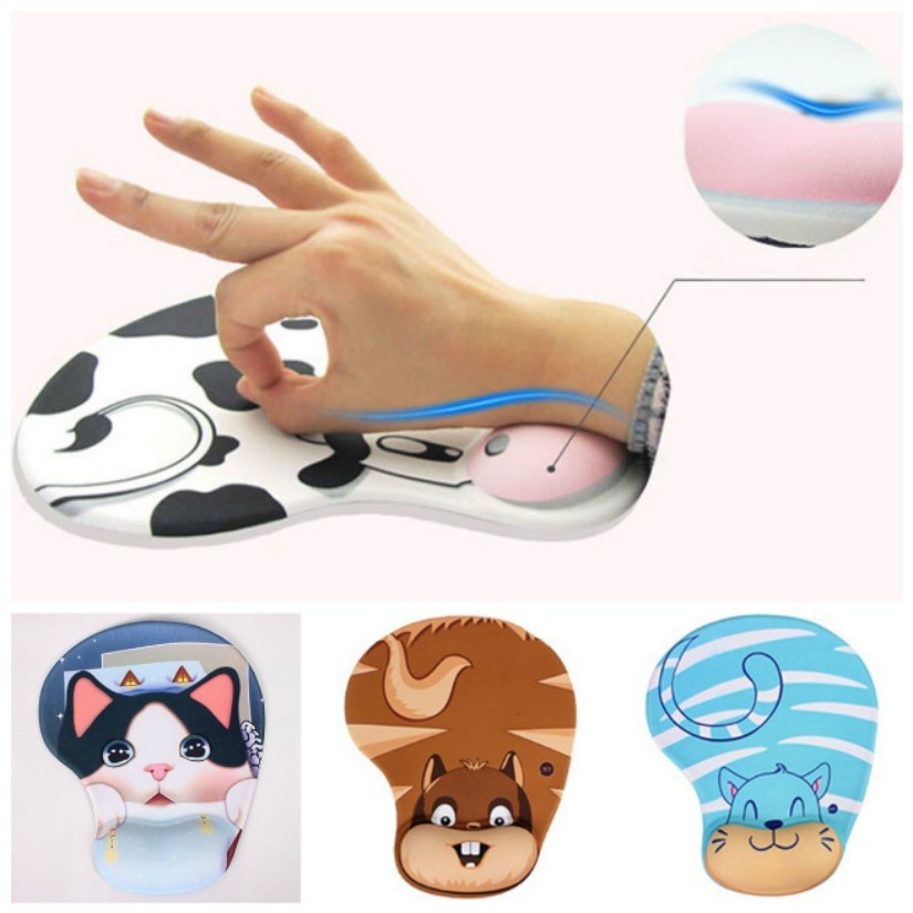 Tấm lót chuột chơi game PC không dây có đệm mút gác cổ tay thoải mái