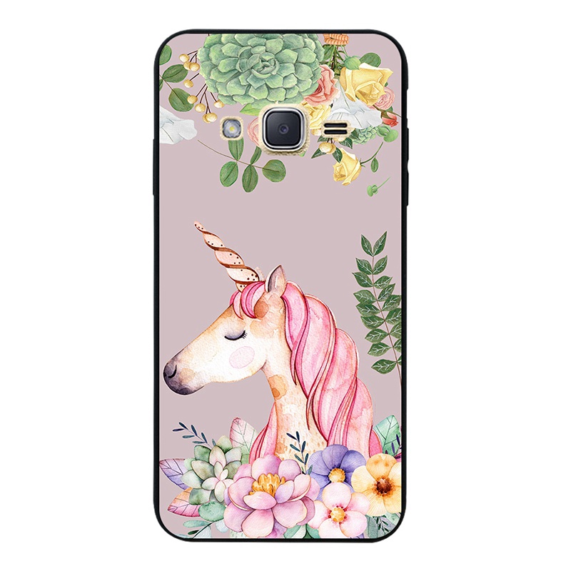 Ốp điện thoại silicone in họa tiết hoa cho Samsung J2 J3 J5 J7 Prime Pro A2 Core Plus Duo 2015 2016 2017 2018