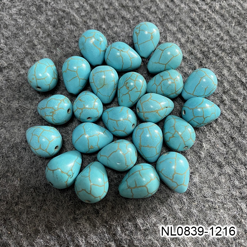 1-2 hạt giọt nước màu vân pháp lam nguyên liệu làm trâm làm trang sức cổ trang cosplay cổ phục