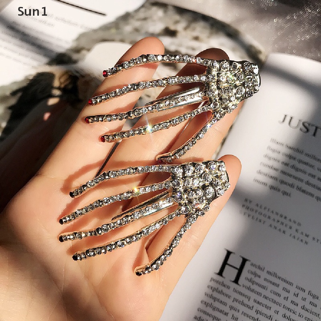 Sun1 &gt; Kẹp Tóc Hình Bàn Tay Đầu Lâu Thời Trang Cho Nữ