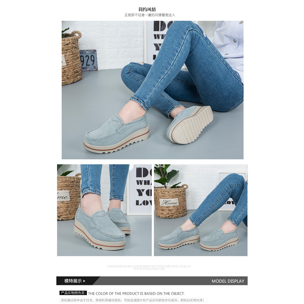 Giày Da Thật Đế Mềm Tăng Chiều Cao 5cm Thiết Kế Sành Điệu Cho Nữ | BigBuy360 - bigbuy360.vn