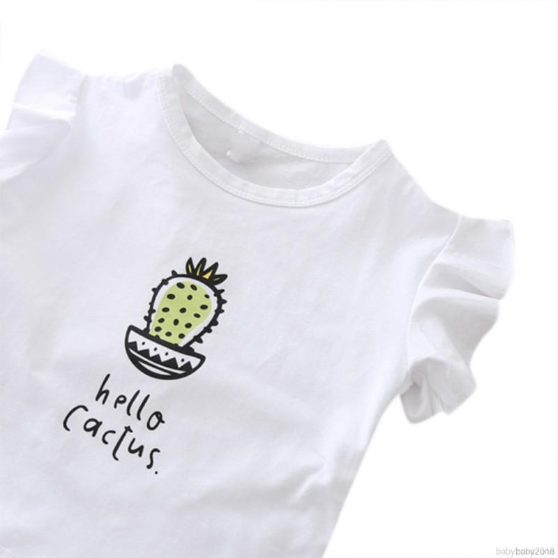 Bộ áo sát nách cổ tròn + Quần short cho bé gái