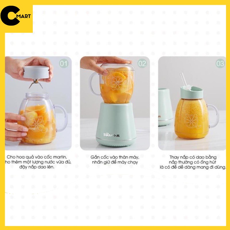 [SẴN] Máy Xay Sinh Tố Cầm Tay Bear Chính hãng LLJ-D04A1 [CMART GIA DỤNG TIỆN ÍCH]