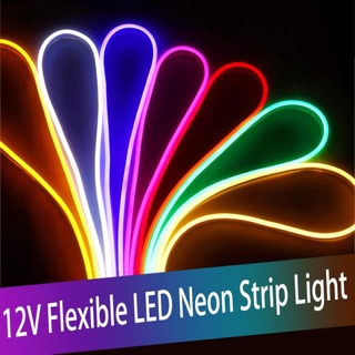 1MÉT Dây đèn led neon 12V đơn sắc nhiều màu cắt tối thiểu 2.5cm chống nước trang trí ngoài trời, uốn tạo chữ hình,....