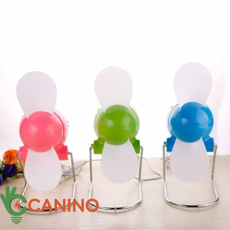 Quạt con cóc mini cắm cổng USB Canino nhiều màu quat cầm tay dùng pin đa năng