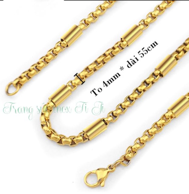 Dây chuyền kiểu bông dừa cách điệu mạ vàng