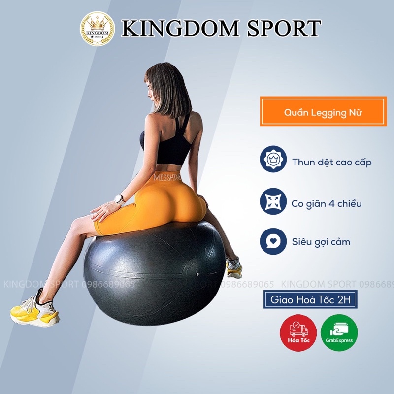 Quần Lửng cạp cao tập gym, yoga, aerobic nữ MISSHINE KINGDOM SPORT size S/M/L