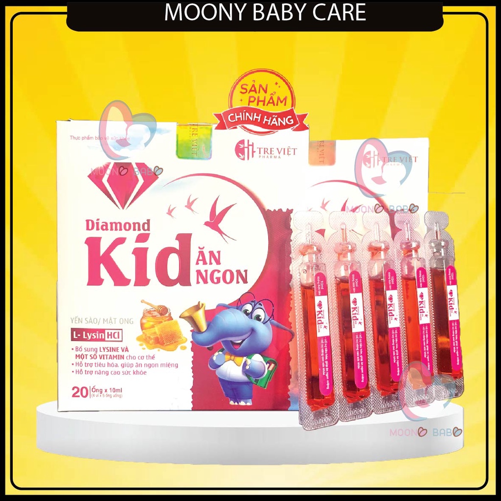 Siro Diamond Kid Ăn Ngon, Giúp Bé Tăng Cân, Tiêu Hoá Tốt, Tăng Cường Sức Đề Kháng, Hết Táo Bón - Moony Baby care
