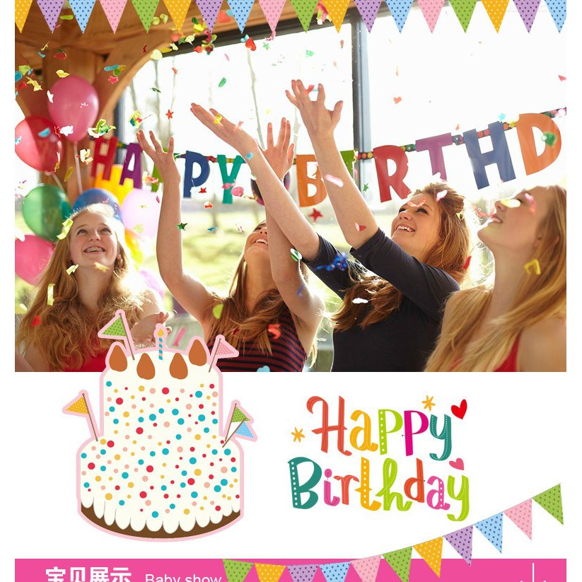 Decal dán tường chúc mừng sinh nhật - happy birthday