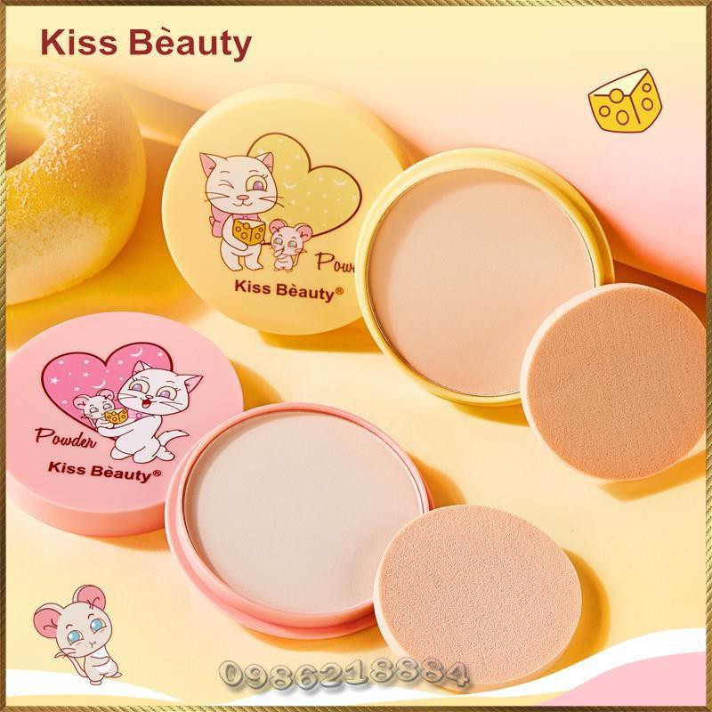 Phấn nén Kiss Beauty dưỡng ẩm che khuyết kiềm dầu PDK2