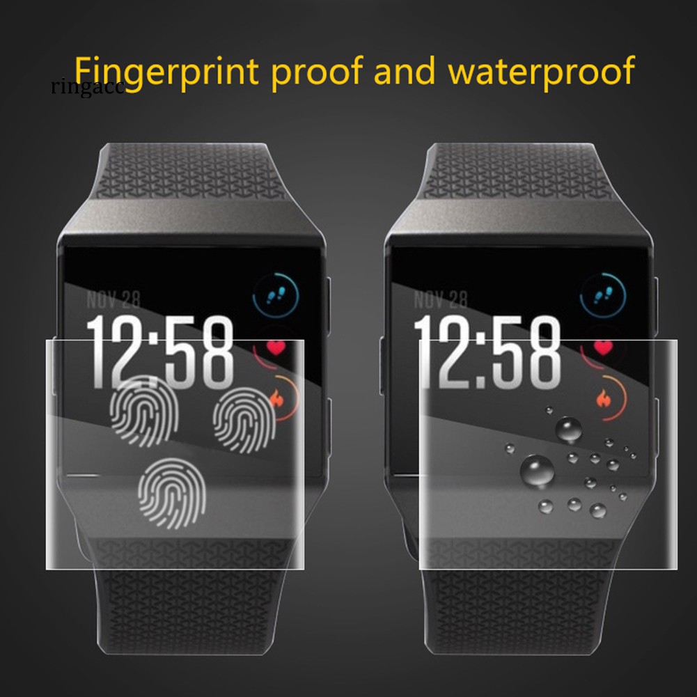 Set 3 miếng dán TPU bảo vệ màn hình thích hợp cho đồng hồ thông minh Fitbit Ionic