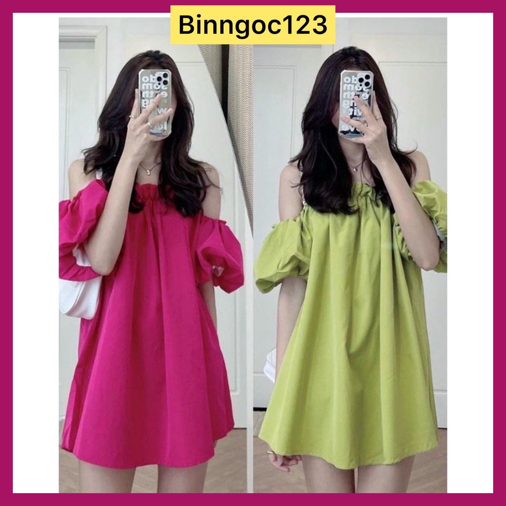 Áo trễ vai tay phồng tiểu thư rộng dễ thương