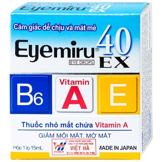 Nhỏ mắt, dưỡng mắt eyemiru 40 ex -bổ sung vitamin a,e,b6 cho mắt, chai 15ml