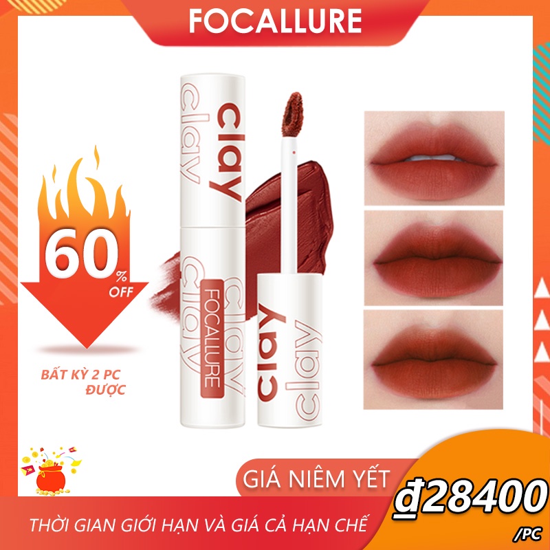 [ MUA 2 & GIẢM 60% ] Focallure Velvet-Mist Matte Lip Clay  Creamy Lip Cream Mousse Lipstick Liptint | BigBuy360 - bigbuy360.vn