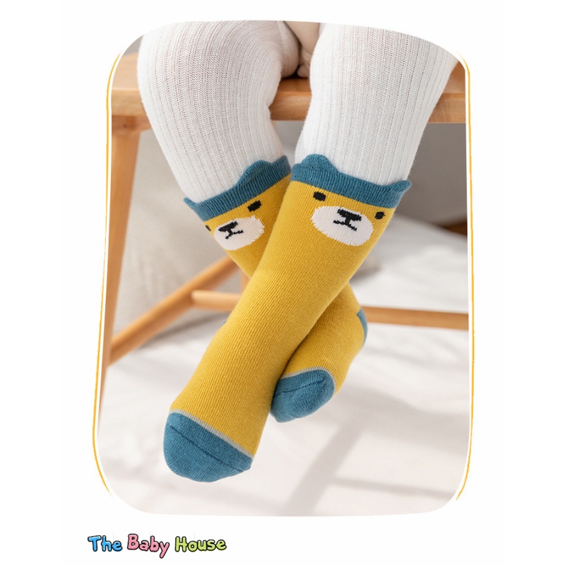 Vớ Dài Trẻ Em  𝐅𝐑𝐄𝐄𝐒𝐇𝐈𝐏 Tất Cotton Họa Tiết Hoạt Hình Siêu Dễ Thương Cho Bé