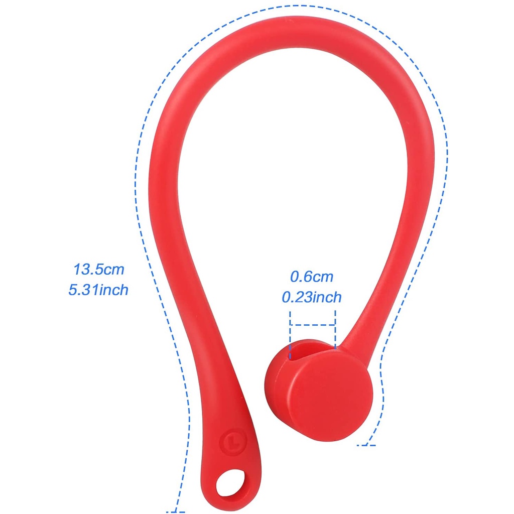 Bộ 4 Móc Tai Nghe Bluetooth Không Dây Bằng Silicone Có Lỗ Đeo Tai Chống Thất Lạc 4 Màu Lựa Chọn