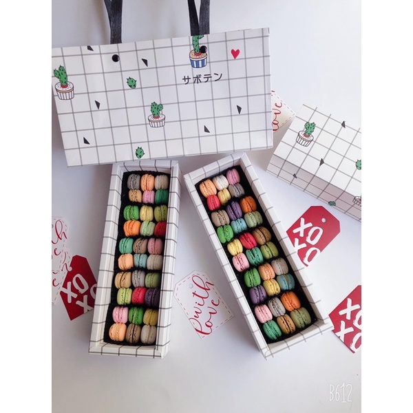 Set bánh macaron mini kèm túi