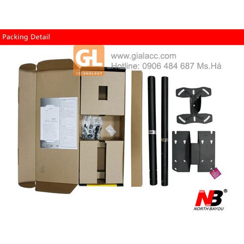 [Chính Hãng] [Model 2021] KHUNG TIVI TREO TRẦN NB T560 32INCH - 60INCH