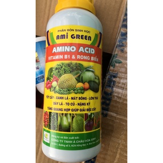 Phân bón sinh học ami green amino chăm sóc cây trồng lọ 500ml