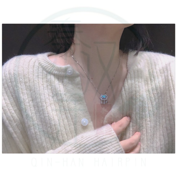 Vòng cổ mặt đá mặt trăng phát sáng thiết kế đơn giản sang trọng cho nữ