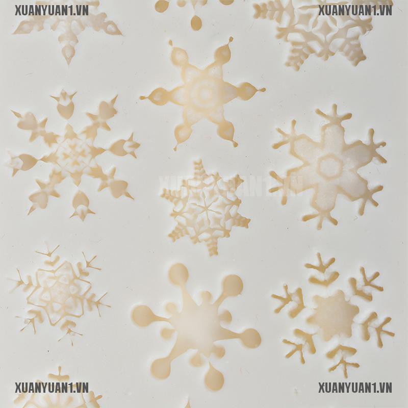 [XUANYUAN1] Khuôn Silicone Làm Bánh / Xà Phòng / Sô Cô La Hình Bông Tuyết