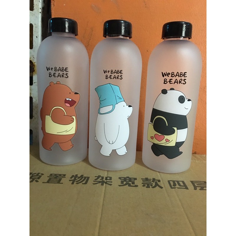 Bình Đựng Nước Hình Gấu Bear Cute 1000ml Hàn Quốc Kèm Phụ Kiện 7 món