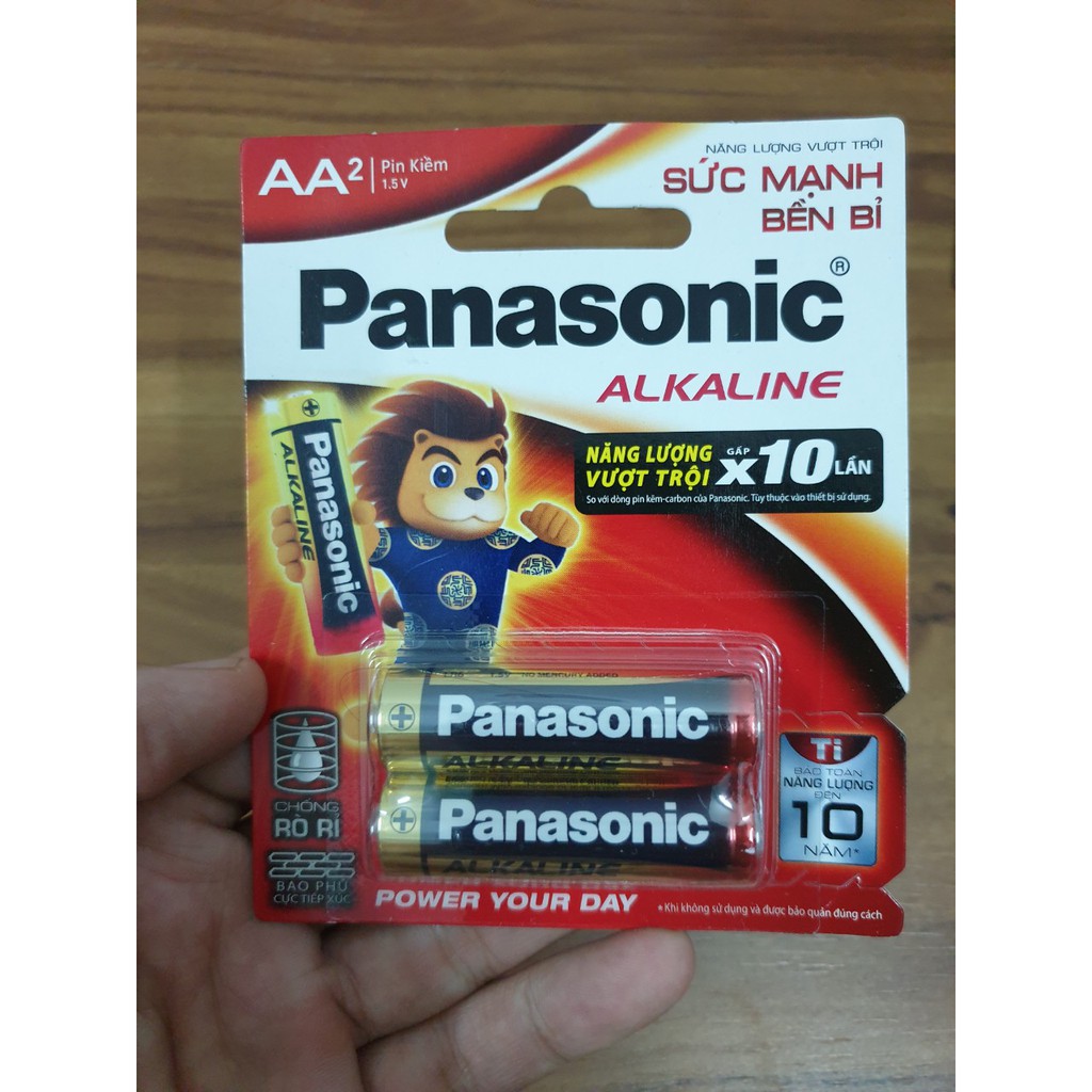 Pin Panasonic Alkaline AA / AAA Vỉ 2 Viên (LR6T/2B-V), chính hãng - Điện gia dụng Hoàng Kim